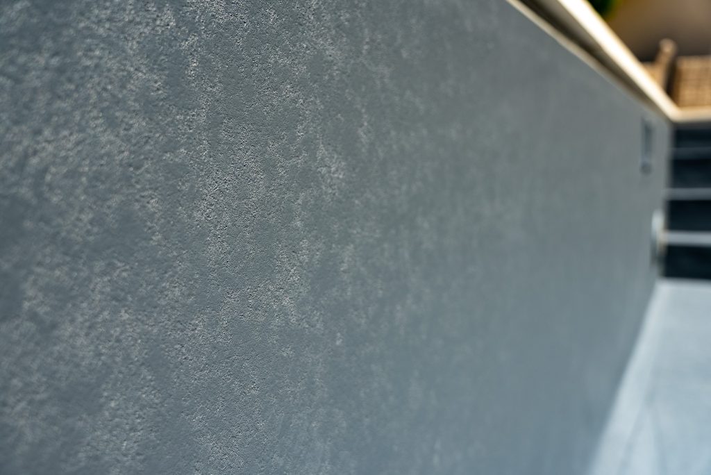 Detailansicht der hellgrauen Proflex Stoneflex 3D uni Schwimmbadfolie in Steinoptik