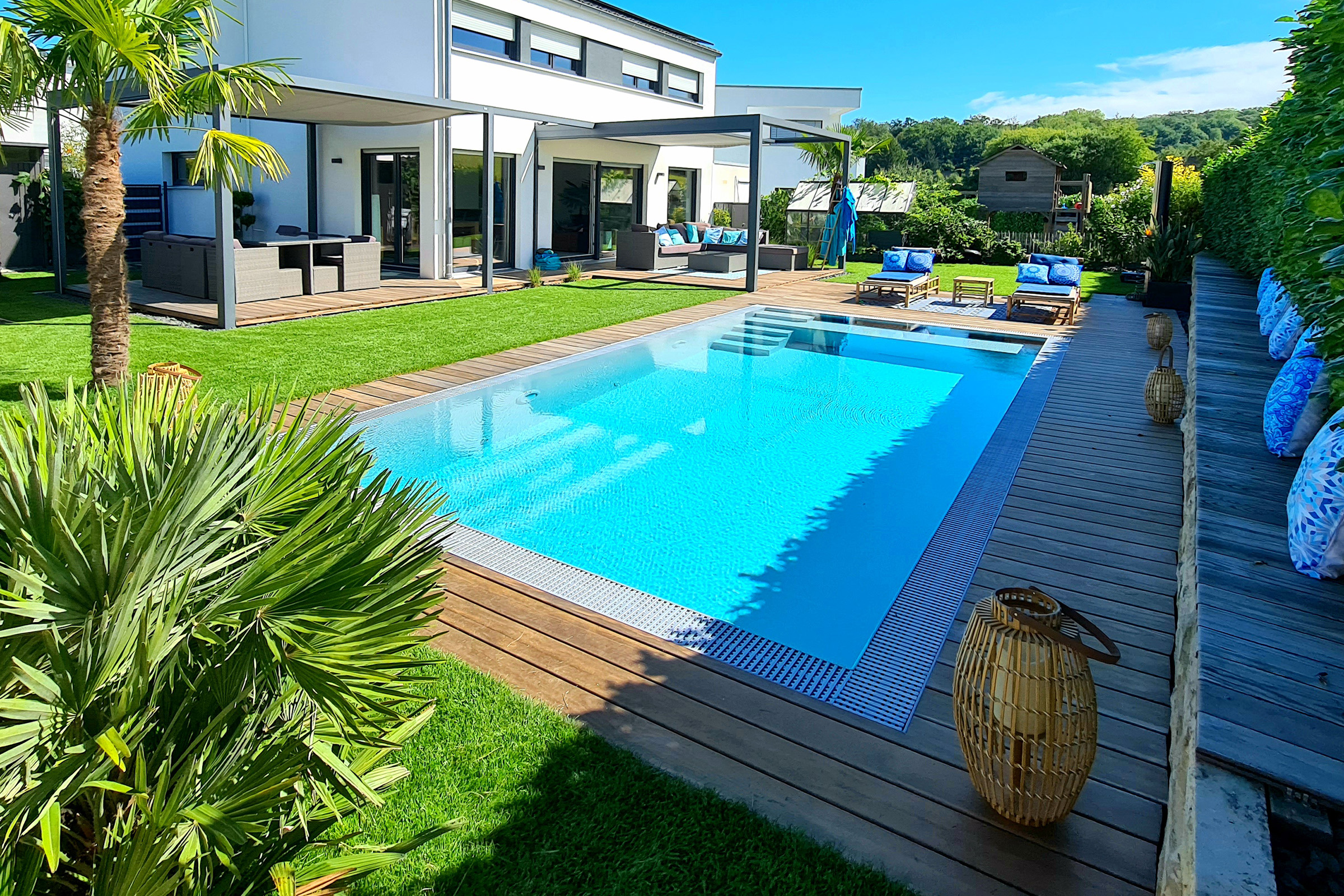 Überlaufbecken Elite Pro PP Plus Schwimmbecken 4x10 m