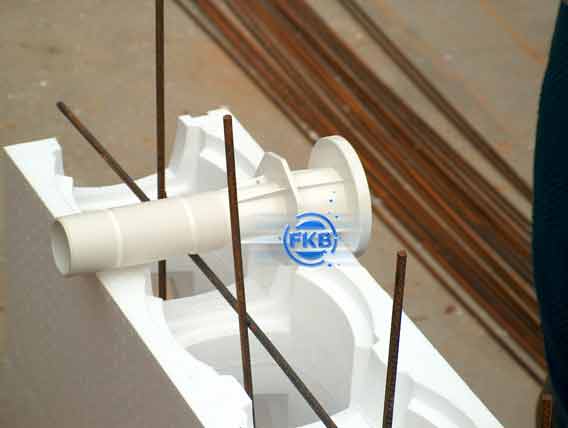 Wanddurchführung Einlaufdüse