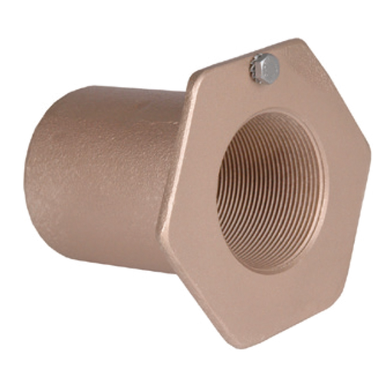 Wanddurchführung aus Bronze für Fliesenbecken, 100 mm Länge, G2 durchgehender Anschluss