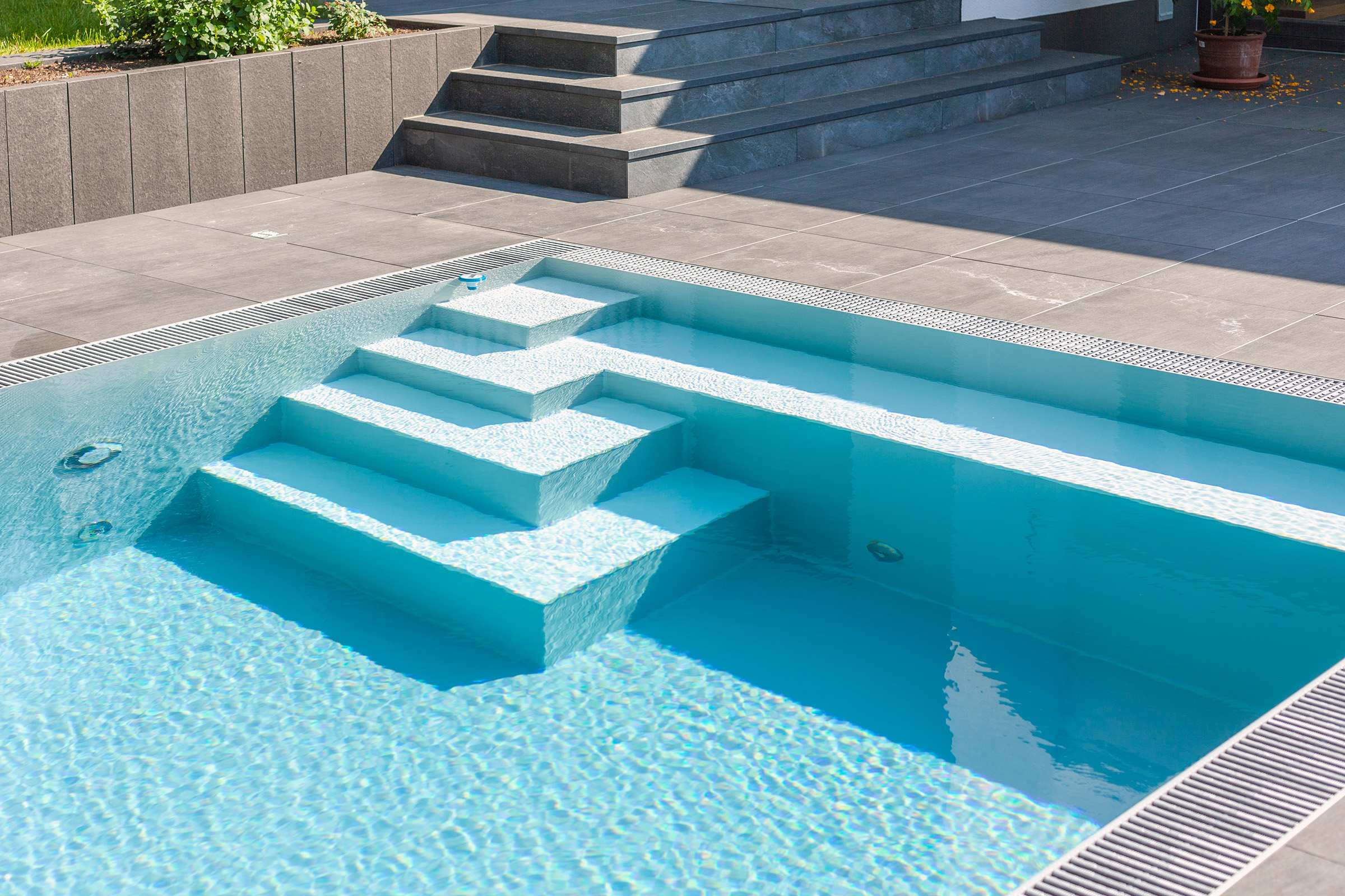 Überlaufbecken Elite Pro PP Plus Pool 4x11 m