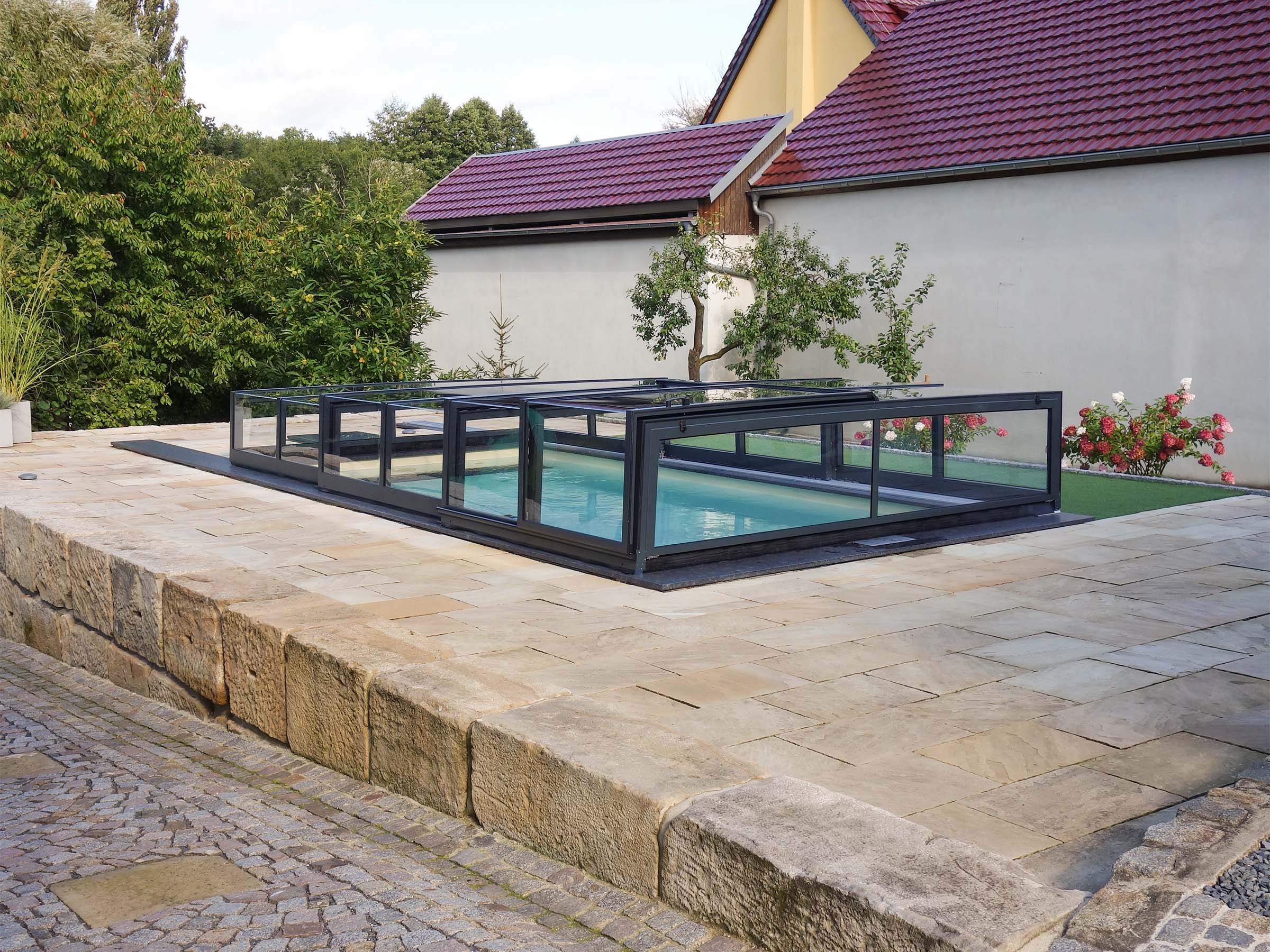 Poolüberdachung Prestige PLUS 85 cm
