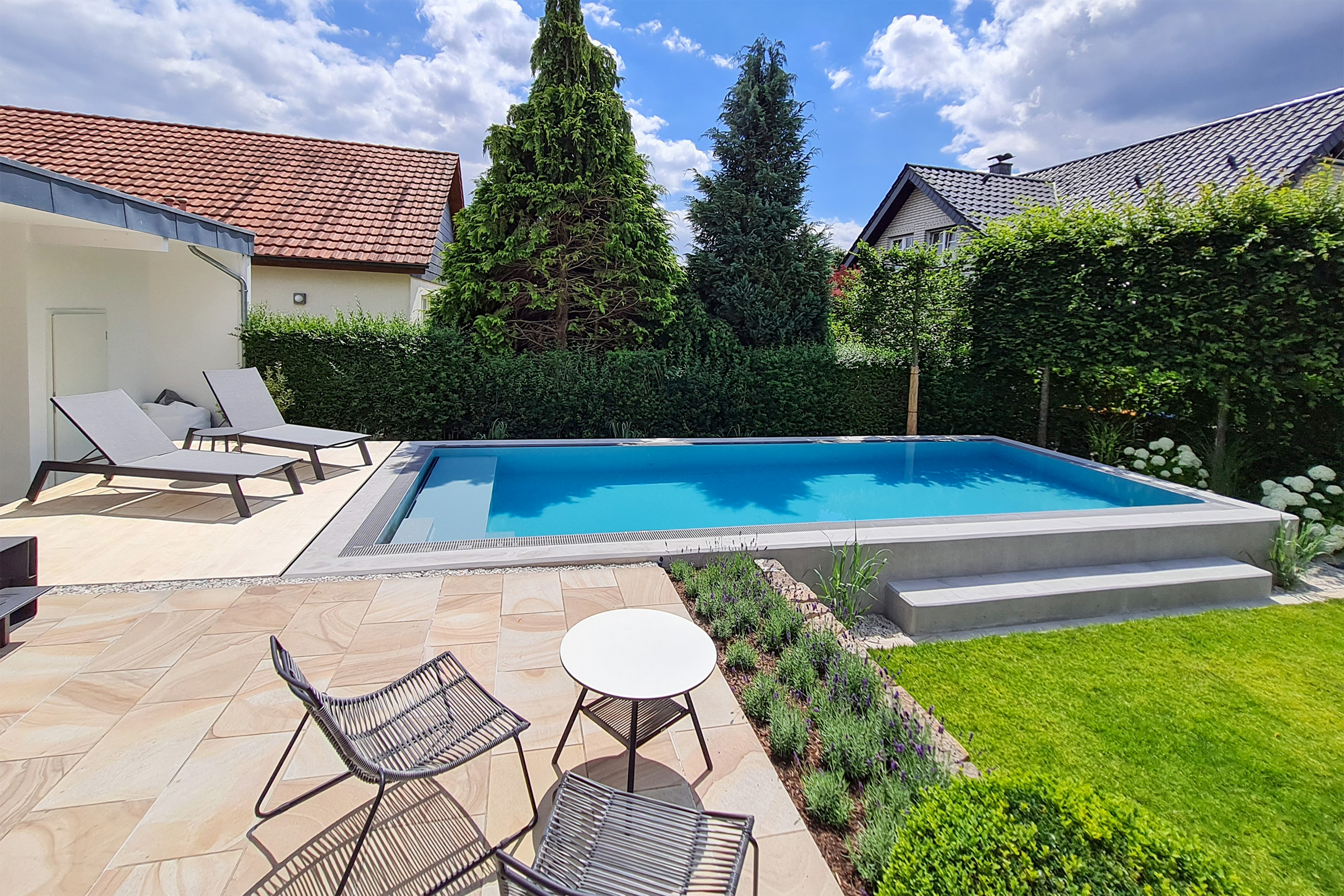 Überlaufbecken Elite Pro PP Plus Pool 4x11 m