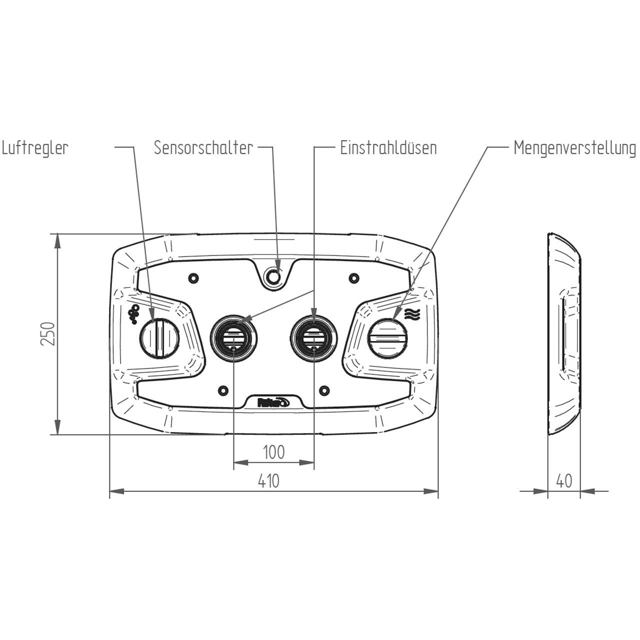Lahme Anschlusssatz Gegenstromanlage Typ Cyclon Duo Skizze