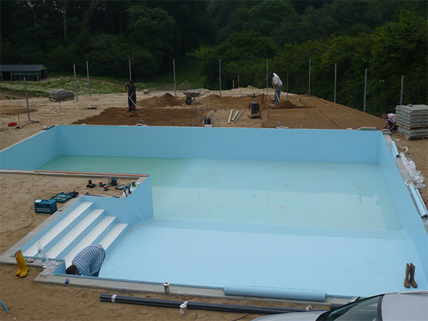 Folienauskleidung hellblau