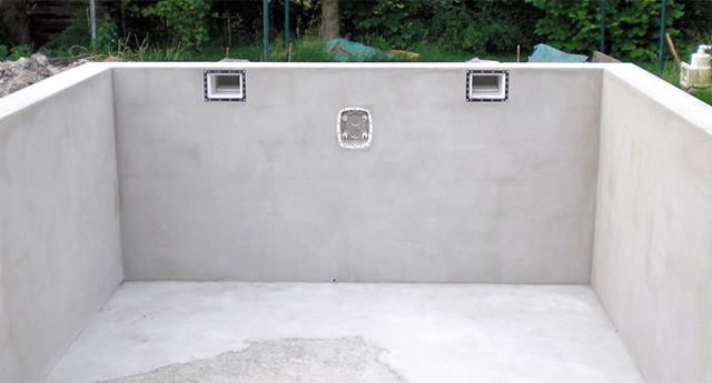 Rohbau Schwimmbecken