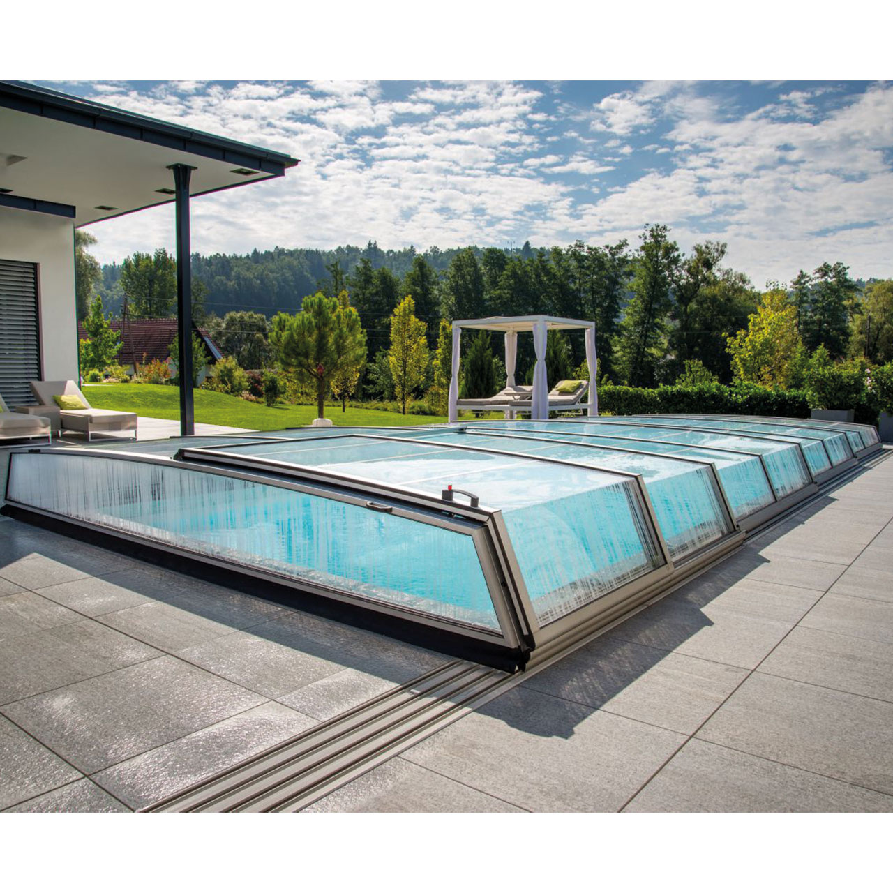 Poolüberdachung Linie