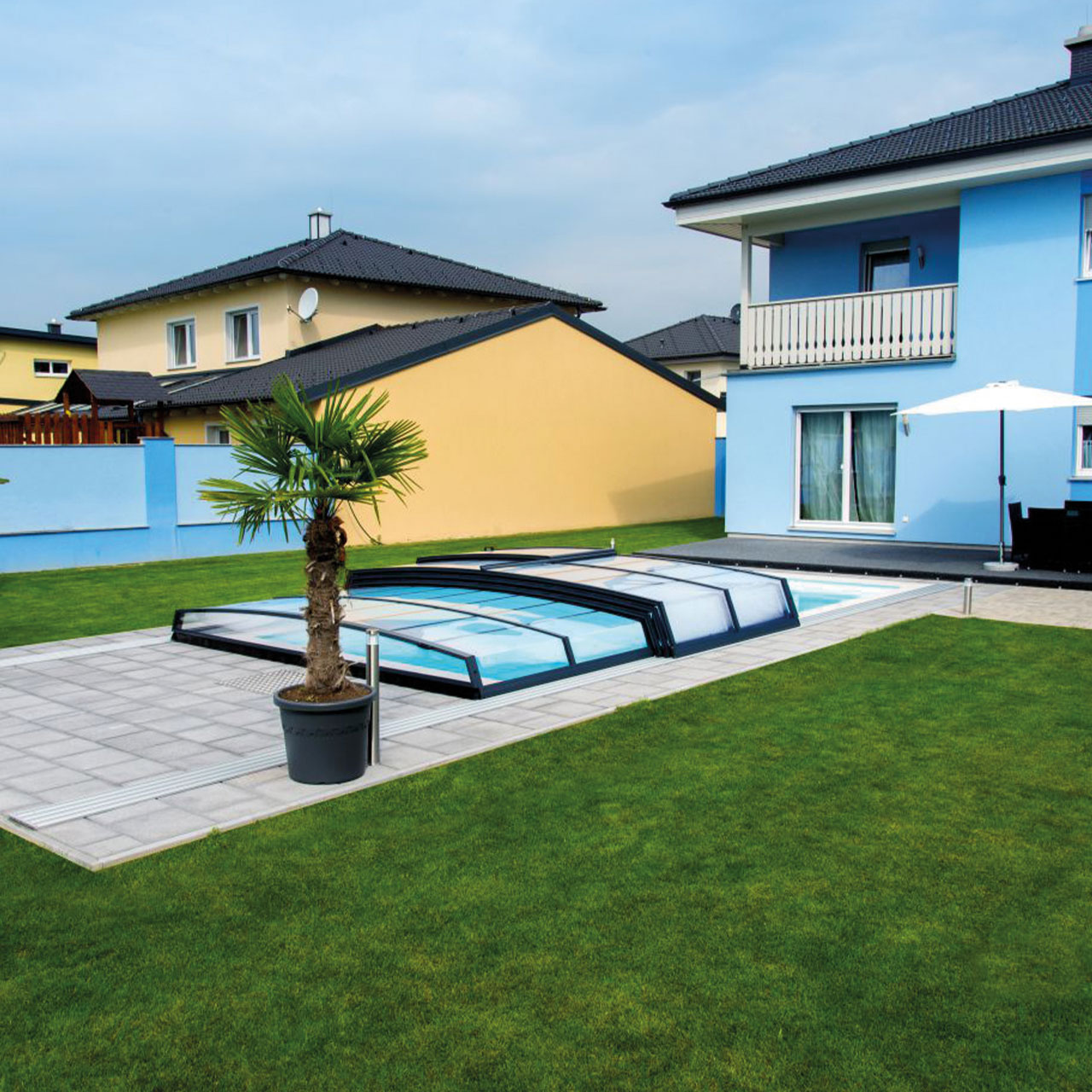 Poolüberdachung Linie