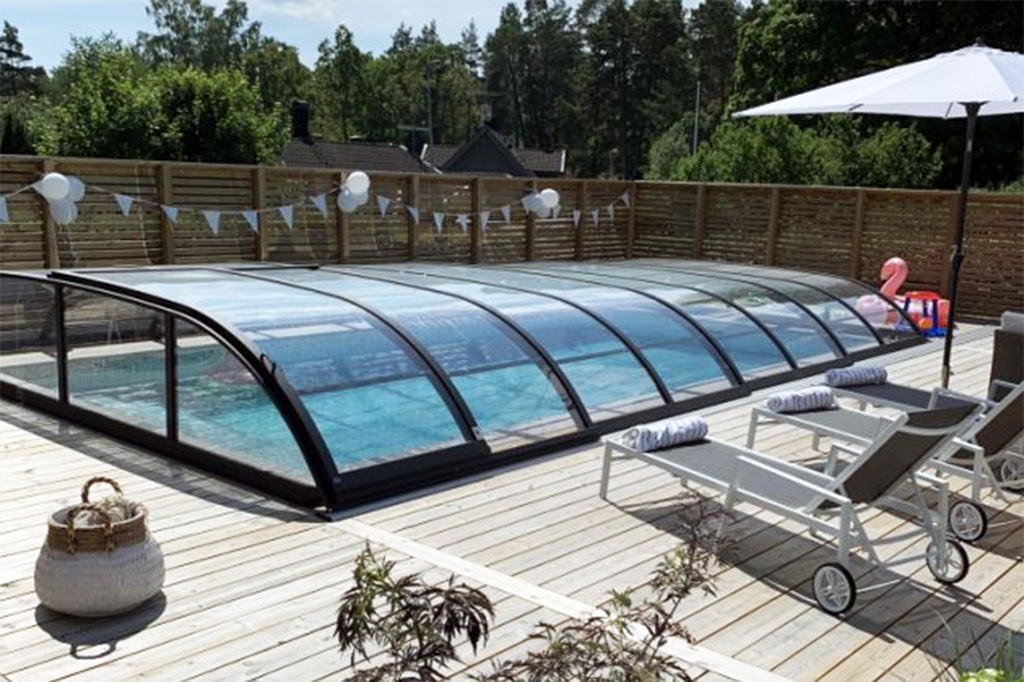 Poolüberdachung Aluna® Wave Pro