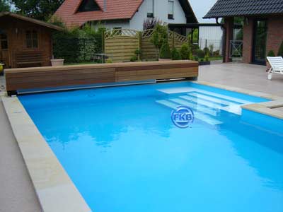 Treppe mit Sitzpodesten