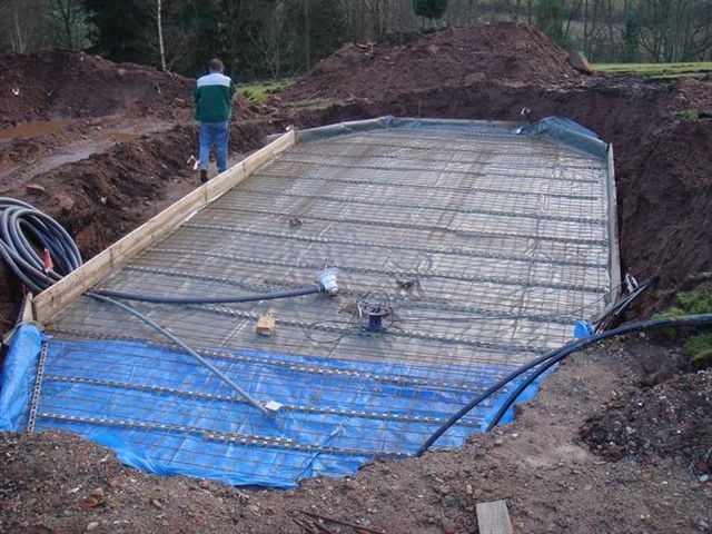 Bodenplatte mit Bewehrung